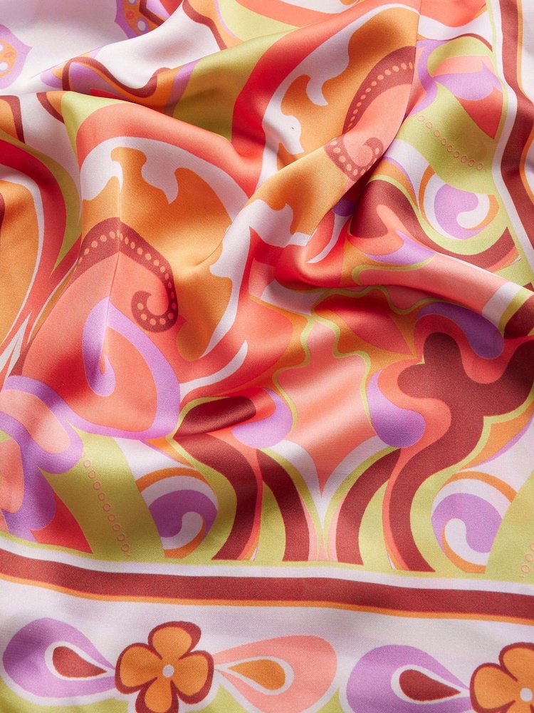 River Island Pink Terry De Havilland Swirl Print Scarf - Image 3 of 3