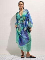 River Island Orchid Print Maxi Tunic - Bild 1 von 4