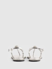 River Island Silver Embellished Toe Thong Sandals - Image 4 of 5