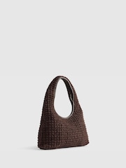 River Island Brown Suedette Scrunch Slouch Shoulder Bag - Image 3 of 6