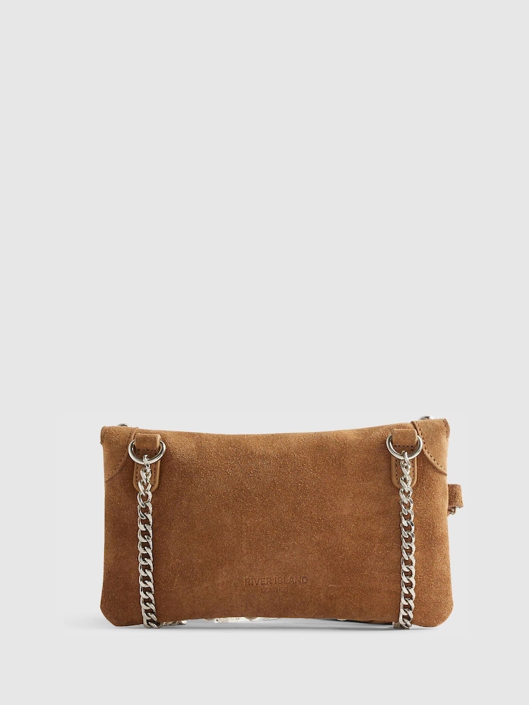 River Island Brown Studded Tassel Cross-Body Bag - Image 2 of 5 River Island Brown Studded Tassel Cross-Body Bag - Image 2 of 5