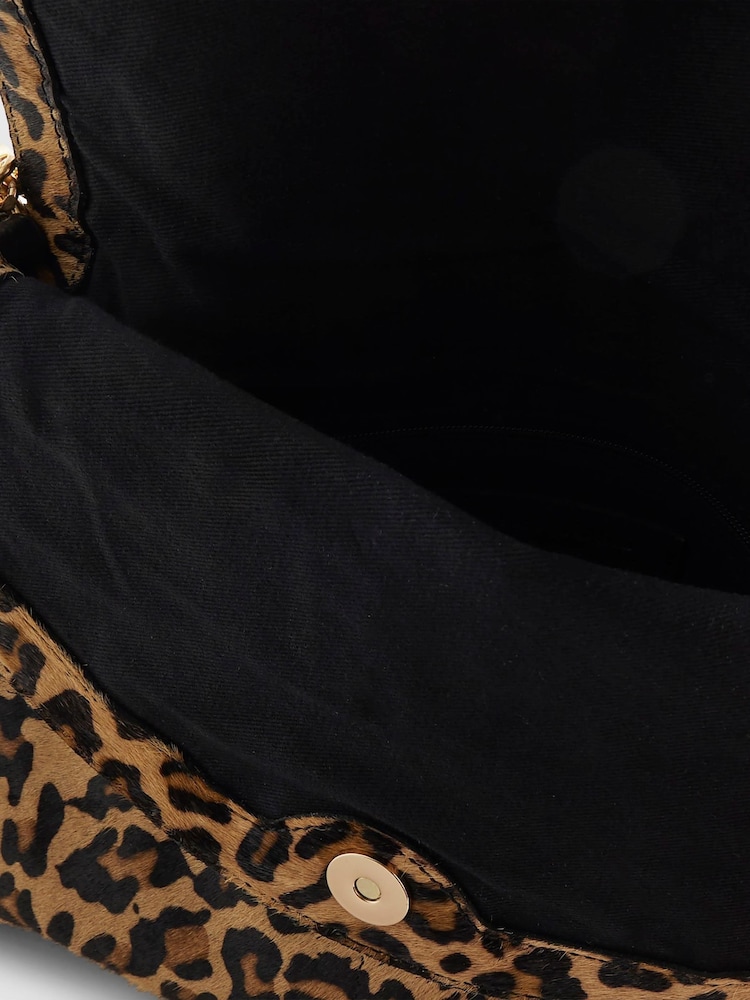 River Island Brown Tassel Leopard Chain Shoulder Bag - Image 6 of 6