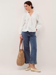 Monsoon Aria フローラルアップリケ ブラウス - 画像 4 / 5