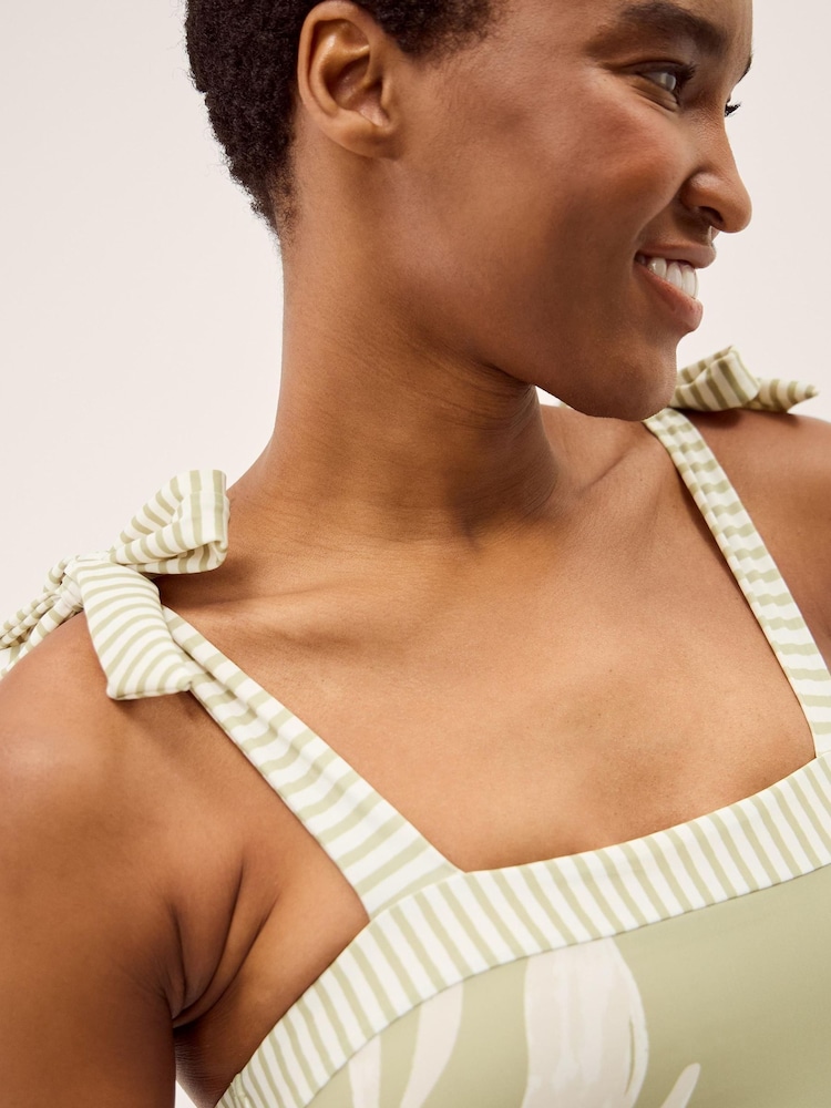 Monsoon Lillie Leaf Print Stripe Swimsuit - Bild 2 von 3