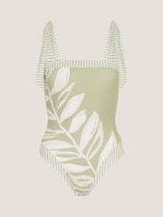Monsoon Lillie Leaf Print Stripe Swimsuit - Bild 3 von 3
