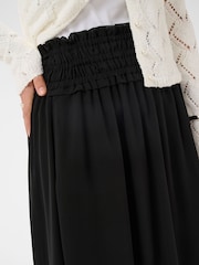 Kaffe Black KAnellie Gathered High Waist Midi Skirt - Image 4 of 6