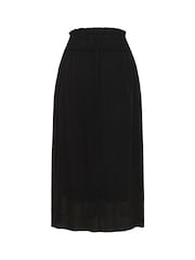 Kaffe Black KAnellie Gathered High Waist Midi Skirt - Image 6 of 6