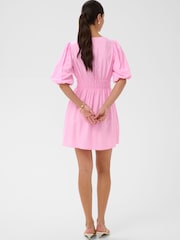 Kaffe Pink KAneema V-Neck Tunic Dress - Image 2 of 6