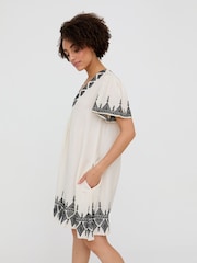 Liberty V-Neck Embroidered Mini Dress - Image 3 of 5