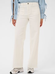 Kaffe White KAbrook High Rise Jeans - Image 3 of 5