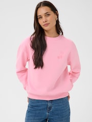 Kaffe Pink KAmelody Relaxed Crew Neck Sweatshirt - Image 1 of 6