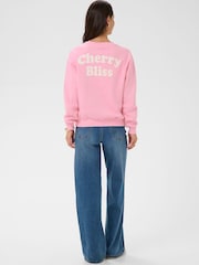 Kaffe Pink KAmelody Relaxed Crew Neck Sweatshirt - Image 3 of 6