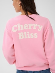 Kaffe Pink KAmelody Relaxed Crew Neck Sweatshirt - Image 4 of 6