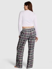 Victoria's Secret Pink Woodland Green Tartan Long Flannel Pyjama Bottoms - Image 2 of 2