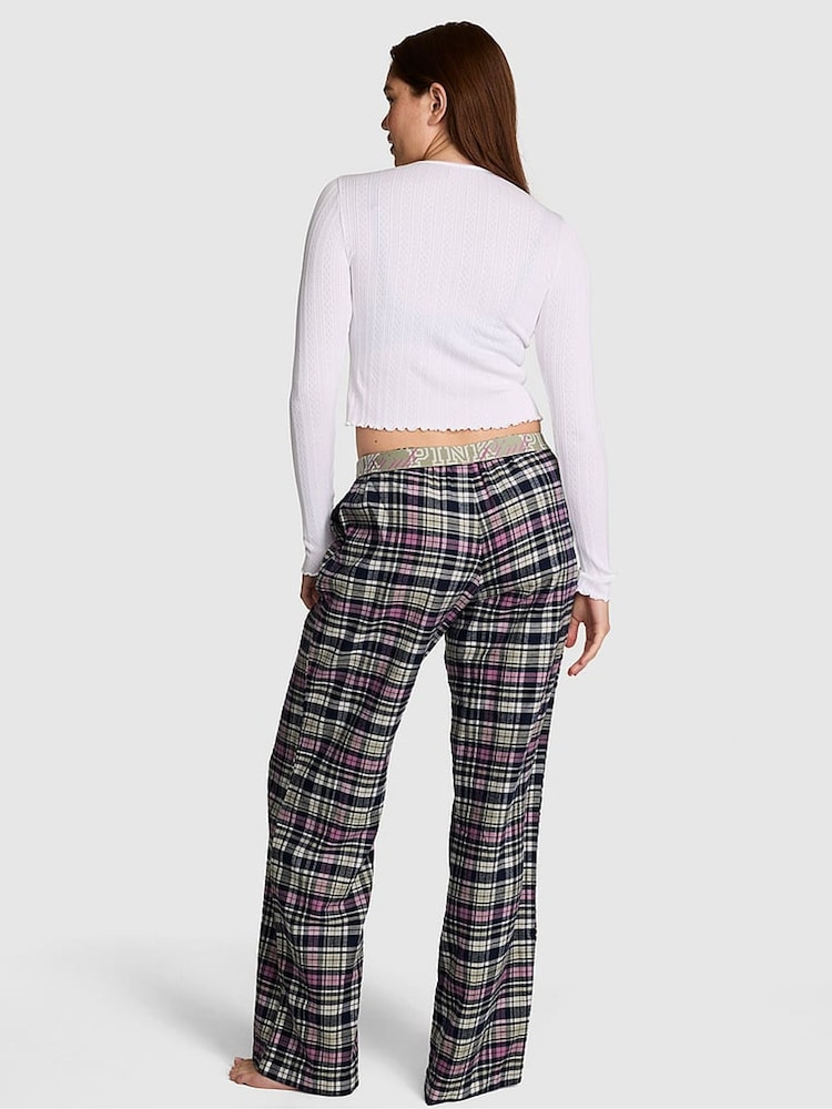 Victoria's Secret Pink Woodland Green Tartan Long Flannel Pyjama Bottoms - Image 2 of 2 Victoria's Secret Pink Woodland Green Tartan Long Flannel Pyjama Bottoms - Image 2 of 2