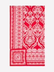 Boden Red Printed Sarong Scarf - Image 2 of 4