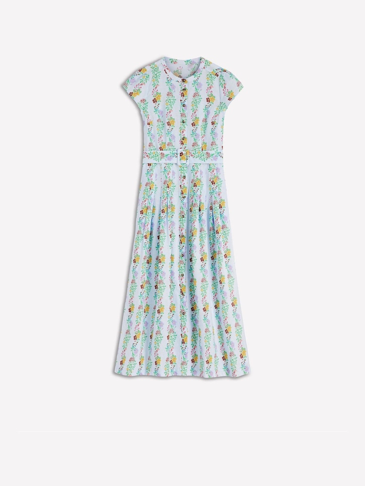 Boden Light Blue Arabella Linen Blend Dress - Image 6 of 6 Boden Light Blue Arabella Linen Blend Dress - Image 6 of 6