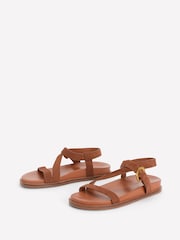 Boden Tan Brown Chunky Asymmetric Sandals - Image 3 of 5
