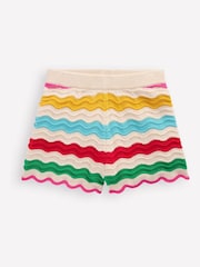 Boden Cream Crochet Knitted Shorts - Image 1 of 3