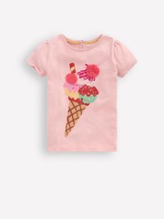 Boden Pink Puff Sleeve Superstitch Top - Image 1 of 3