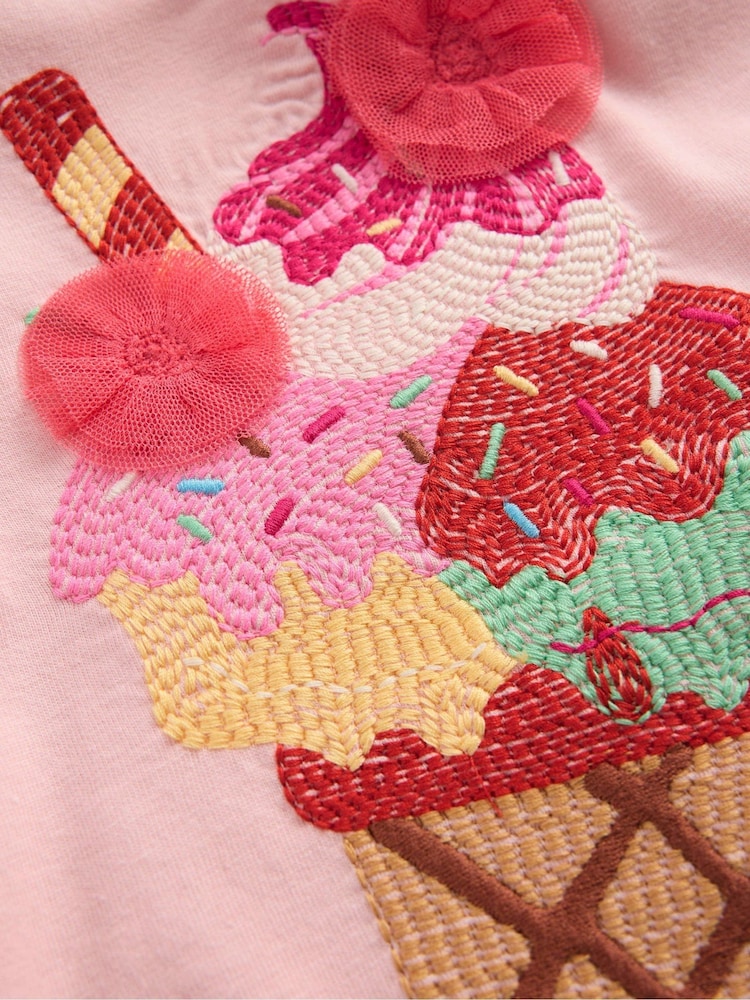 Boden Pink Puff Sleeve Superstitch Top - Image 3 of 3 Boden Pink Puff Sleeve Superstitch Top - Image 3 of 3