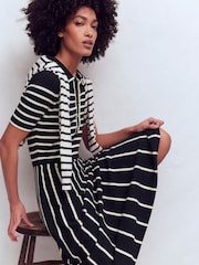 Boden Cream Collared Knitted Dress - Image 1 of 7