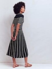 Boden Cream Collared Knitted Dress - Image 4 of 7