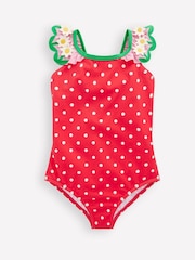 Boden Red Hallie Frill Strap Swimsuit - Image 1 of 3