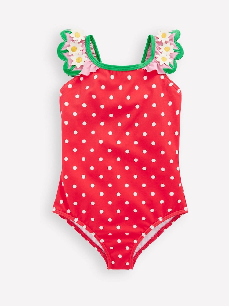 Boden Red Hallie Frill Strap Swimsuit - Image 1 of 3 Boden Red Hallie Frill Strap Swimsuit - Image 1 of 3