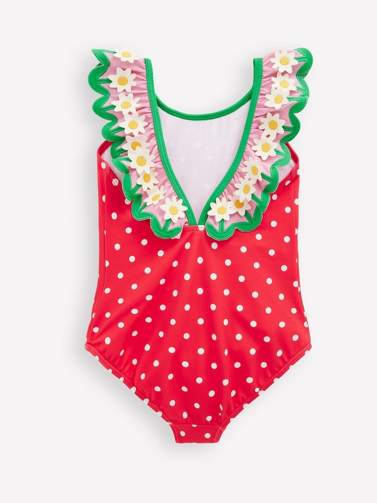 Boden Red Hallie Frill Strap Swimsuit - Image 2 of 3 Boden Red Hallie Frill Strap Swimsuit - Image 2 of 3