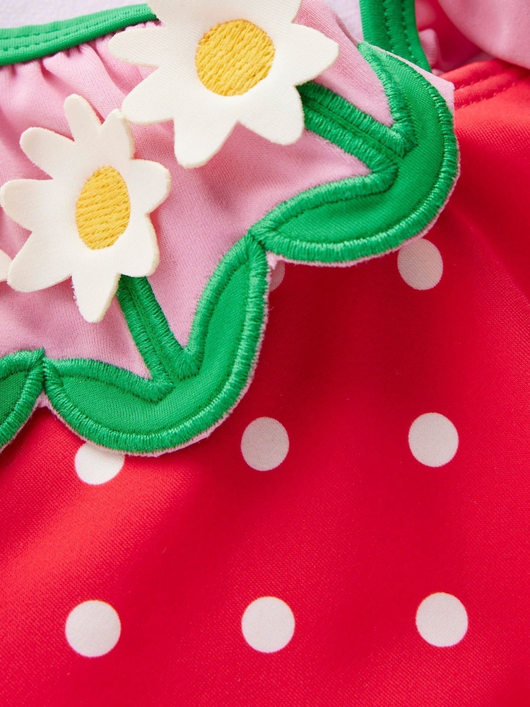 Boden Red Hallie Frill Strap Swimsuit - Image 3 of 3 Boden Red Hallie Frill Strap Swimsuit - Image 3 of 3