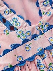 Boden Pink Ric Rac Trim Flutter Dress - Image 4 of 4