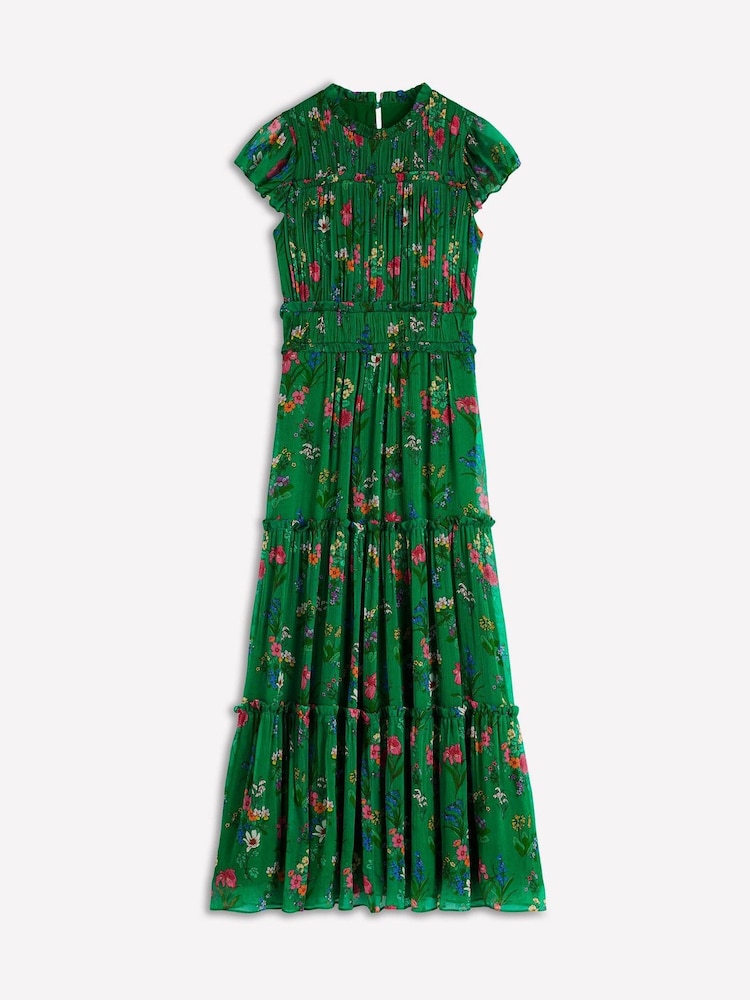 Boden Green Sleeveless Ruffle Dress - Image 5 of 5