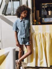 Boden Blue Pull-on Woven Shorts - Image 1 of 4