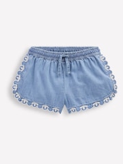Boden Blue Pull-on Woven Shorts - Image 2 of 4