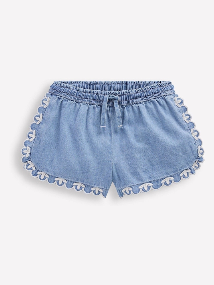 Boden Blue Pull-on Woven Shorts - Image 2 of 4