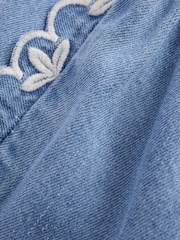 Boden Blue Pull-on Woven Shorts - Image 4 of 4