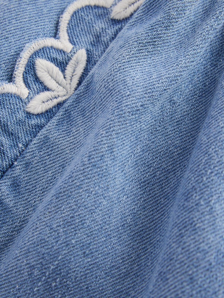 Boden Blue Pull-on Woven Shorts - Image 4 of 4