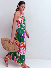 Boden Green Sydney Twist Neck Jersey Dress - Image 1 of 3