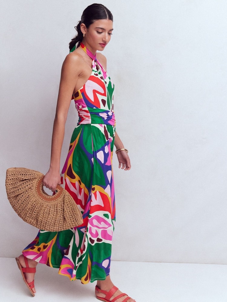 Boden Green Sydney Twist Neck Jersey Dress - Image 1 of 3