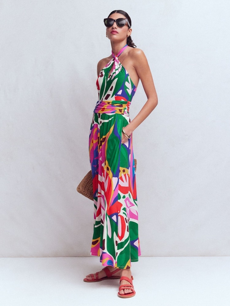 Boden Green Sydney Twist Neck Jersey Dress - Image 2 of 3