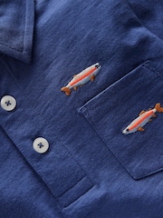 Polo de punto flameado con bordado de Boden - Imagen 3 de 3