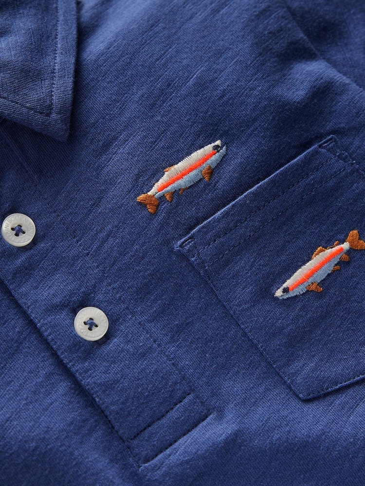 Polo de punto flameado con bordado de Boden - Imagen 3 de 3