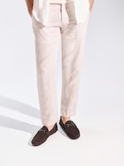 بني - Dune London Brackon Wide fit Moccasins - صورة 3 من 9