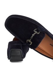 Dune London Blue Brackon Wide fit Moccasins - Image 10 of 10