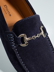 Dune London Blue Brackon Wide fit Moccasins - Image 5 of 10