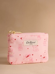 Cath Kidston Pink Valentine's Dogs Double Zip Purse - Image 1 of 3