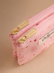 Cath Kidston Pink Valentine's Dogs Double Zip Purse - Image 2 of 3