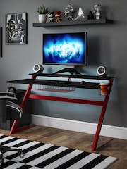 Alphason Black Aries Gaming Desk - Image 1 of 6