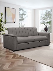 Dorel Home Anthracite Grey Charlotte 3 Seater Sofa Bed - Image 1 of 6